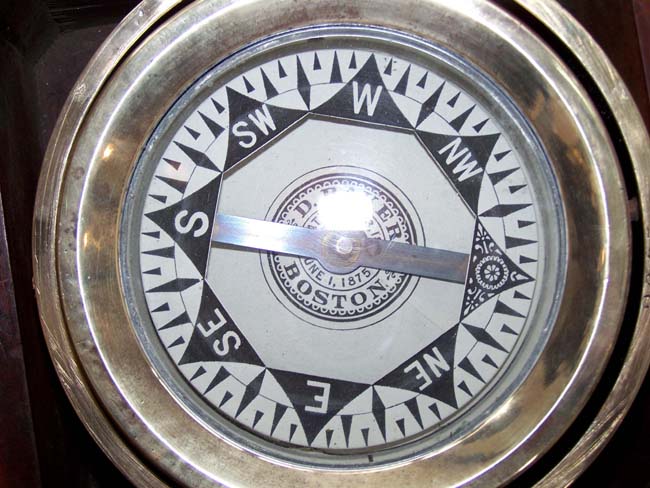 A nice Boxed Ship's Compass by D. Baker of Boston circa 1875 — image 2